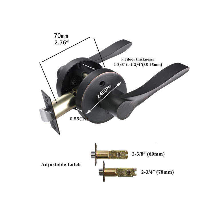 NEWBANG Passage Lever Door Handle [NonLocking Lever Set] For Hallway